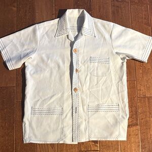Men's Casual White Button Down Shirt